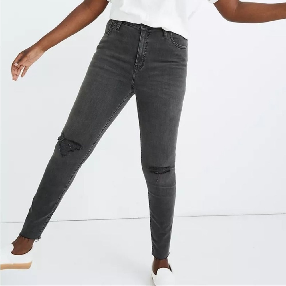 Madewell 9” High Rise Skinny Jeans in Black Sea Size 27